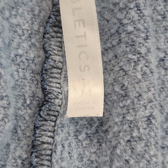 Fabletics Cut Off Lounge Shorts Size Medium Blue Stretch Waist Pockets Raw Hem - Picture 6 of 11